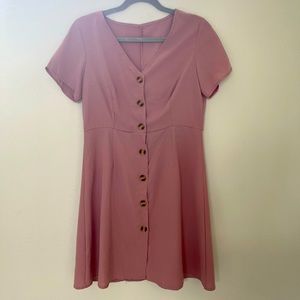 SheIn Mauve button down dress
